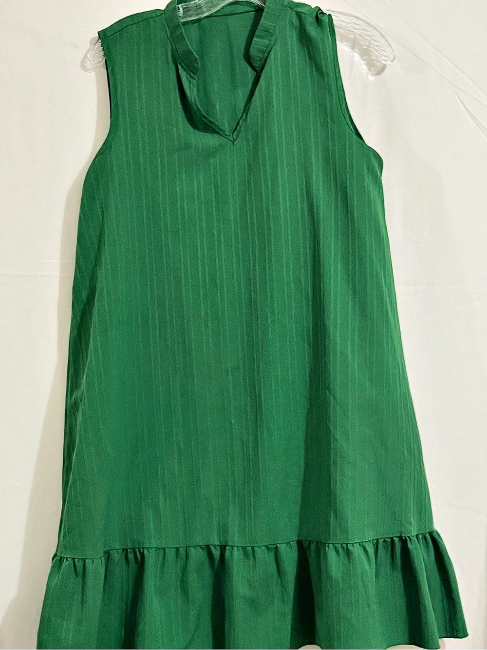 SHEIN Green Striped Mini Dress Size Small Like New